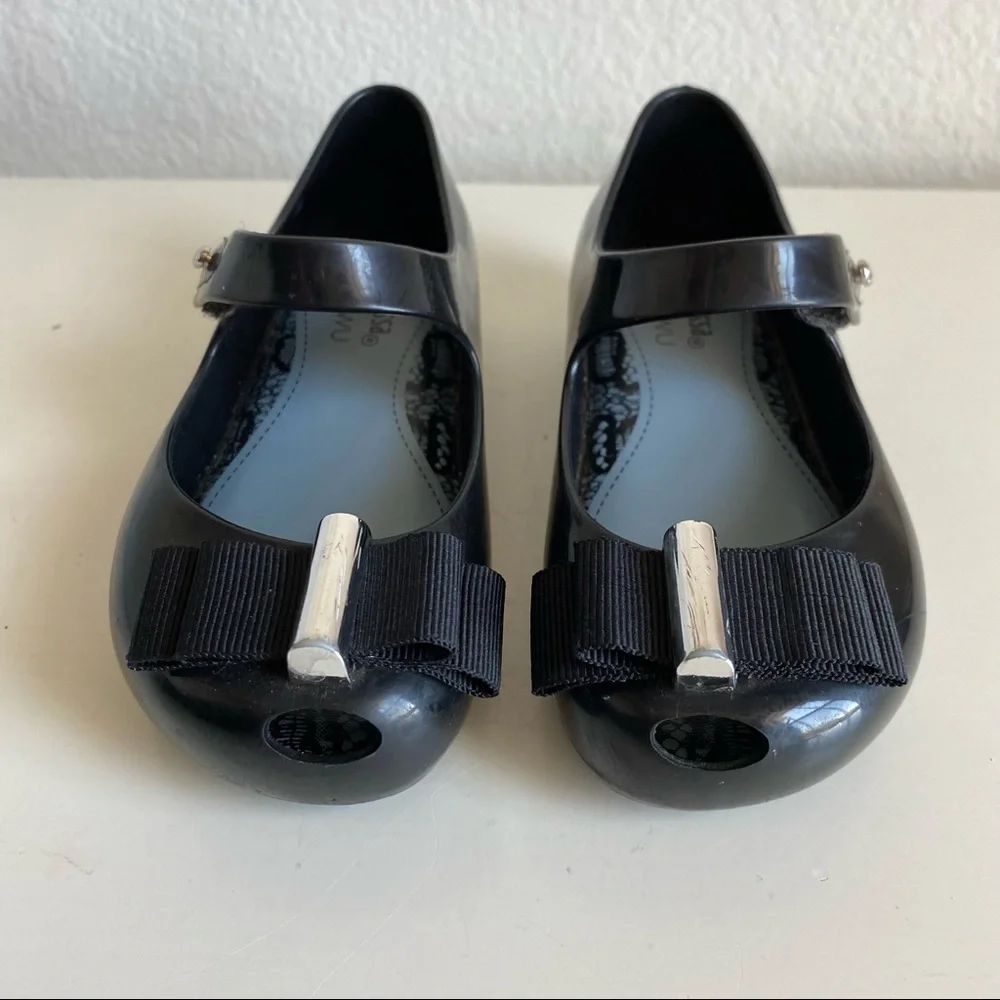 Mini Melissa + Jason Wu Mary Jane Ballet Flat with Grosgrain Ribbon Bow - Picture 5 of 13